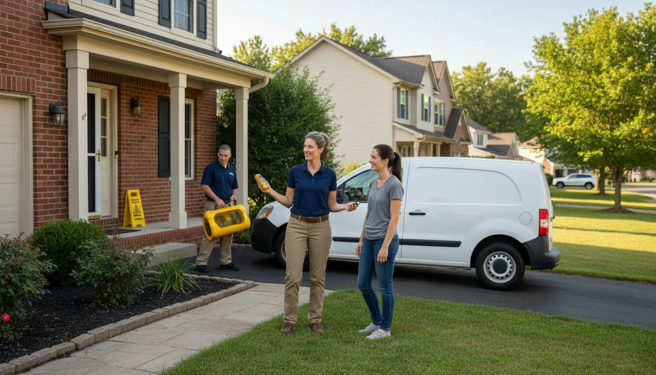 Residential water damage restoration in Ashwaubenon, WI
